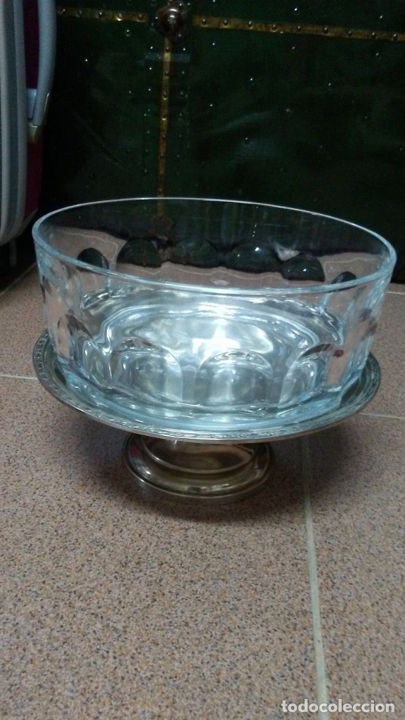 Antig&uuml;edades: CONJUNTO FRUTERO VIDRIO Y PLATA - Foto 2