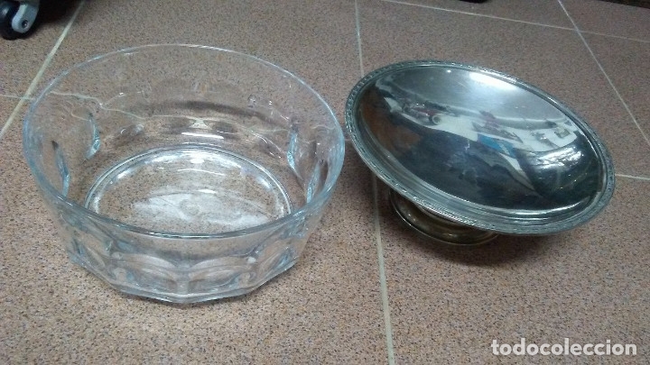 Antig&uuml;edades: CONJUNTO FRUTERO VIDRIO Y PLATA - Foto 3