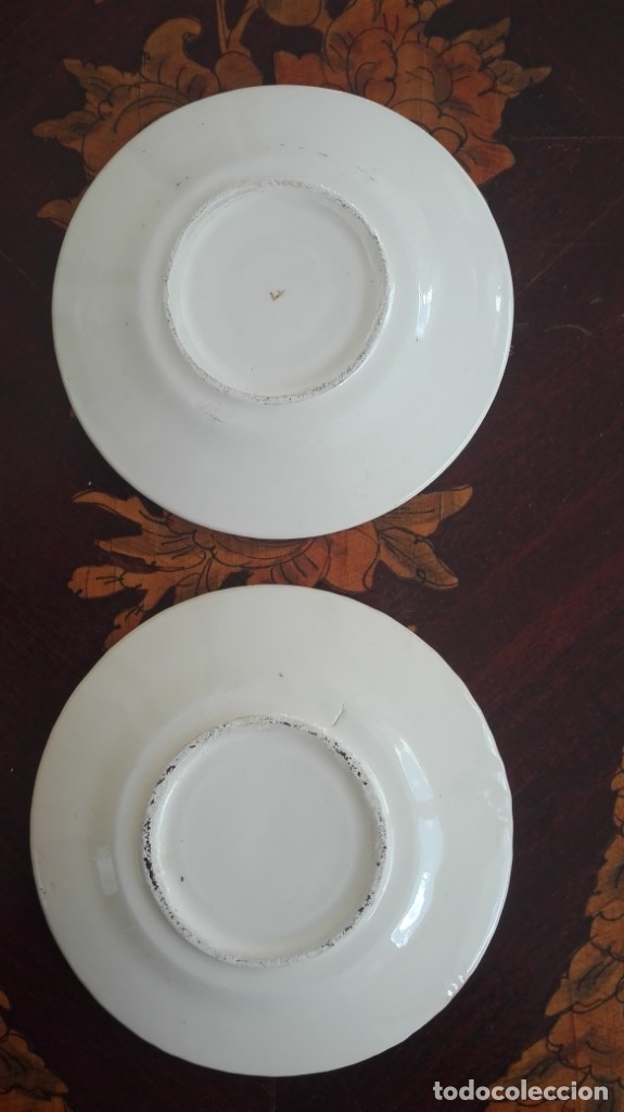 Antig&uuml;edades: Pareja de platitos de cer&aacute;mica - Foto 2