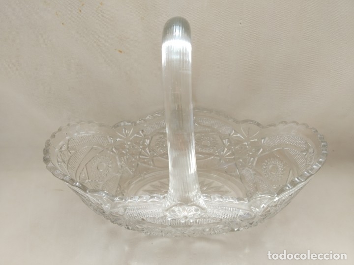 Antig&uuml;edades: CESTA CRISTAL PRENSADO - Foto 2