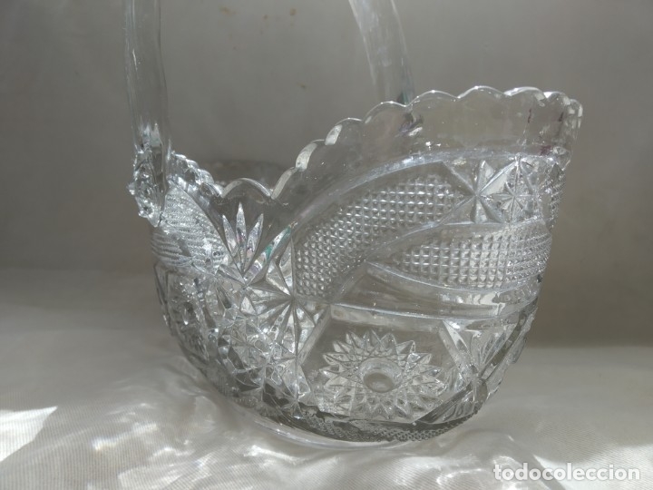 Antig&uuml;edades: CESTA CRISTAL PRENSADO - Foto 6