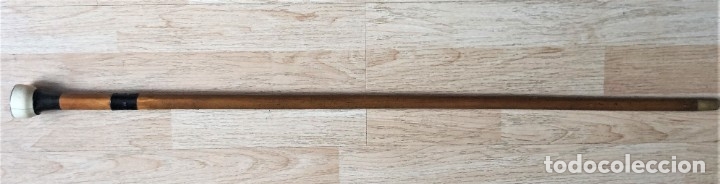 Antig&uuml;edades: Baston de madera y marfil - Foto 2
