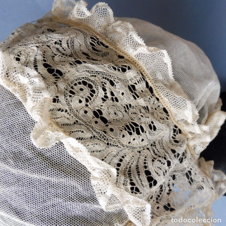Antig&uuml;edades: ANTIGUO GORRO DE ENCAJE  PPIO.S.XX - Foto 3
