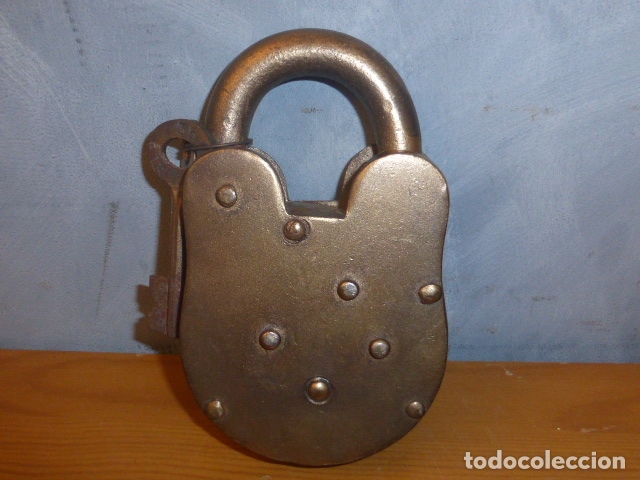 Antig&uuml;edades: CANDADO CON DOS LLAVES, FUNCIONANDO - Foto 6
