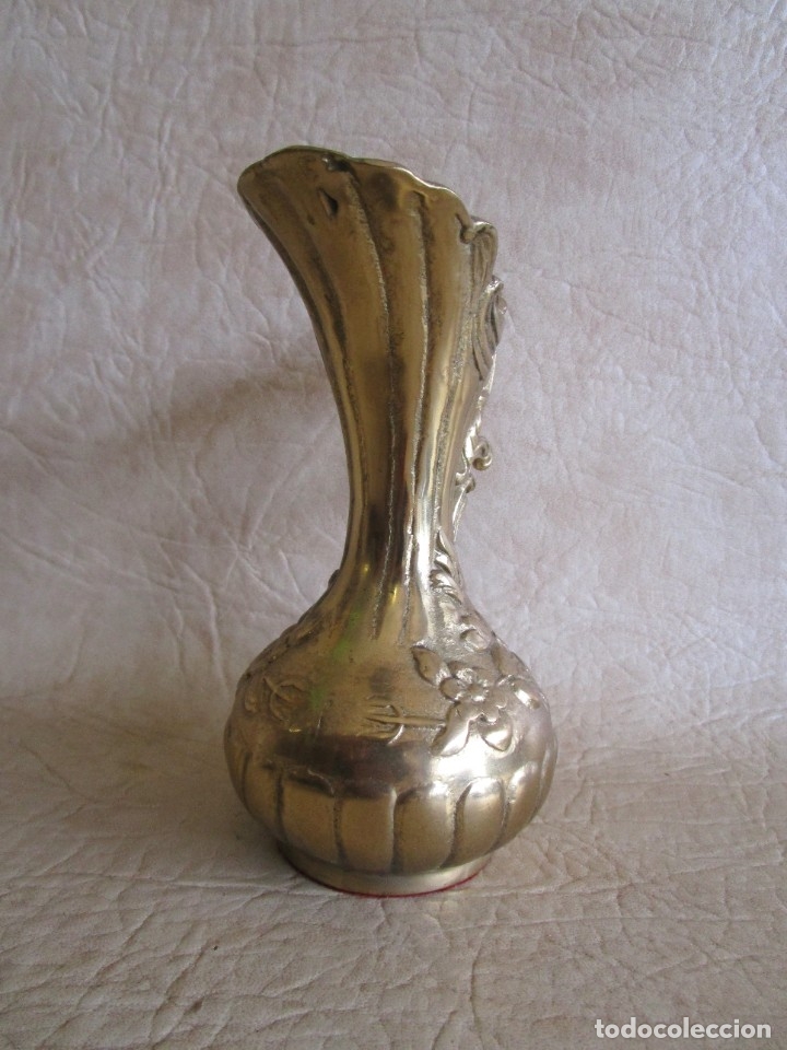 Antig&uuml;edades: ANTIGUO JARRON DE BRONCE 14 CM - Foto 2