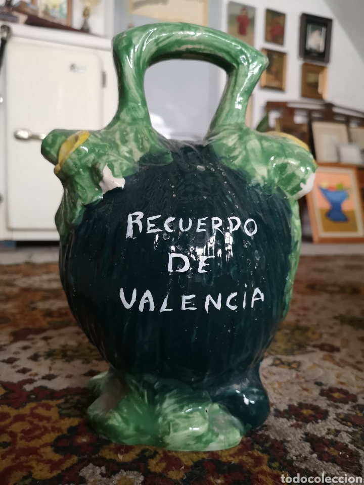 Antig&uuml;edades: Antiguo botijo, cer&aacute;mica de MANISES - Foto 3