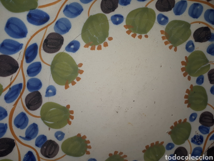 Antig&uuml;edades: Gran plato con grapas principios del S XIX - Foto 4