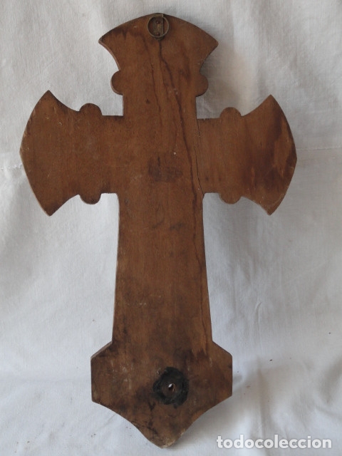 Antig&uuml;edades: ANTIGUA BENDITERA DE MADERA CON CRUCIFIJO. - Foto 10