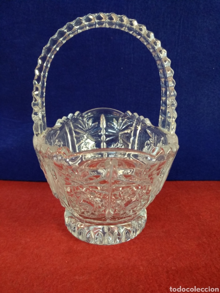Antig&uuml;edades: Cesta de cristal - Foto 2