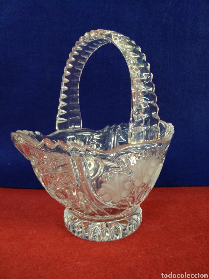 Antig&uuml;edades: Cesta de cristal - Foto 3