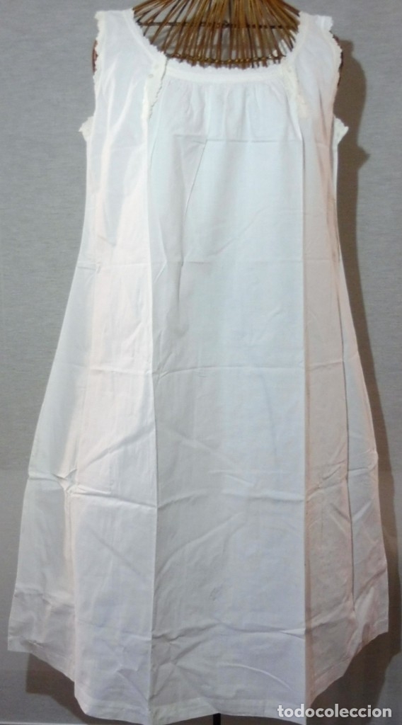 Antig&uuml;edades: ANTIGUO CAMIS&Oacute;N DE ALGOD&Oacute;N CON BORDADOS S.XIX - Foto 3