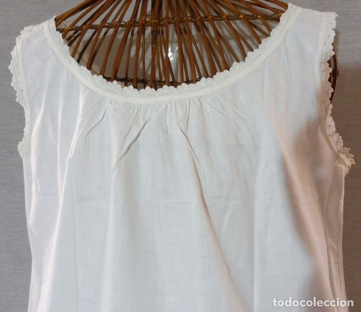 Antig&uuml;edades: ANTIGUO CAMIS&Oacute;N DE ALGOD&Oacute;N CON BORDADOS S.XIX - Foto 9