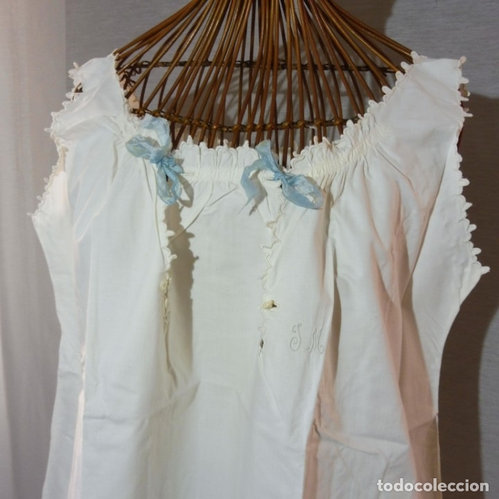 Antig&uuml;edades: ANTIGUO CAMIS&Oacute;N DE ALGOD&Oacute;N CON BORDADOS S.XIX - Foto 6