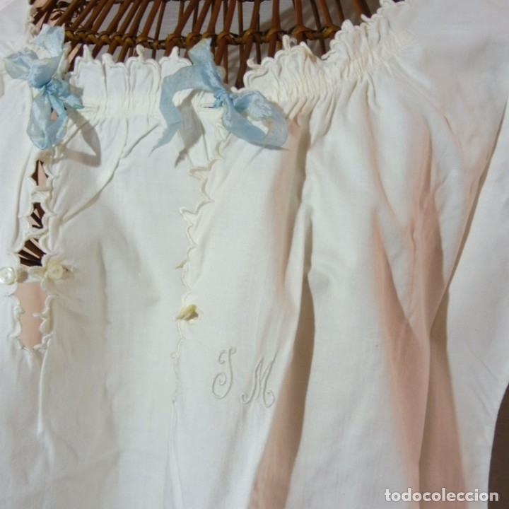 Antig&uuml;edades: ANTIGUO CAMIS&Oacute;N DE ALGOD&Oacute;N CON BORDADOS S.XIX - Foto 7