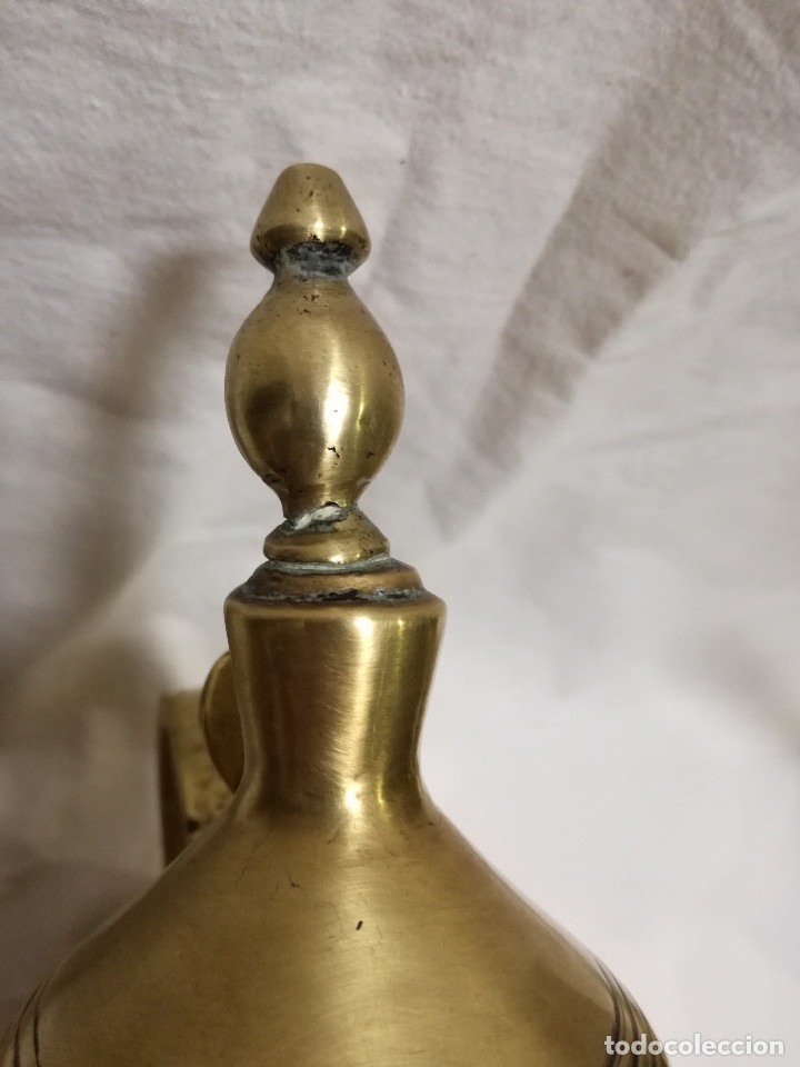Antig&uuml;edades: 2 CAFETERA / TETERA ARABE DALLAH DE BRONCE / LATON - CON SELLOS - Foto 10