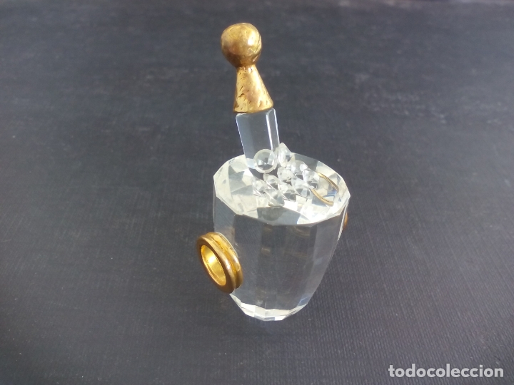 Antiquit&auml;ten: CHAMPANERA, CUBITERA. MINIATURA DE CRISTAL, CON DETALLES DORADOS, DECORACI&Oacute;N, CASA MU&Ntilde;ECAS...