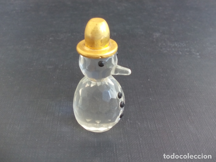 Antiquit&auml;ten: MU&Ntilde;ECO DE NIEVE, MINIATURA DE CRISTAL, CON DETALLES DORADOS, DECORACI&Oacute;N, CASA MU&Ntilde;ECAS..