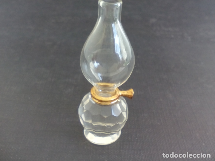 Antiquit&auml;ten: QUINQUE, LAMPARA, MINIATURA DE CRISTAL, CON DETALLES DORADOS, DECORACI&Oacute;N, CASA MU&Ntilde;ECAS..