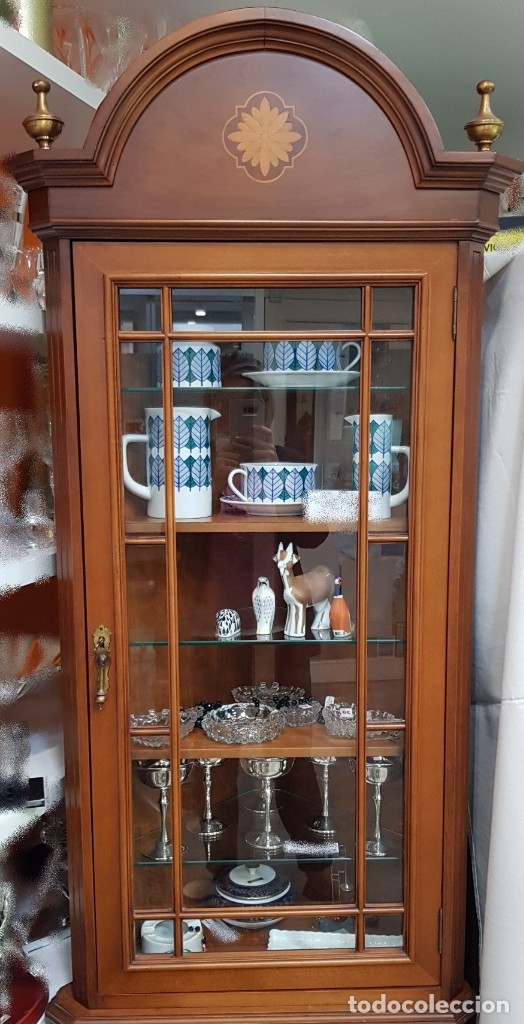 Antig&uuml;edades: Vitrina esquinera de doble puerta - Foto 2