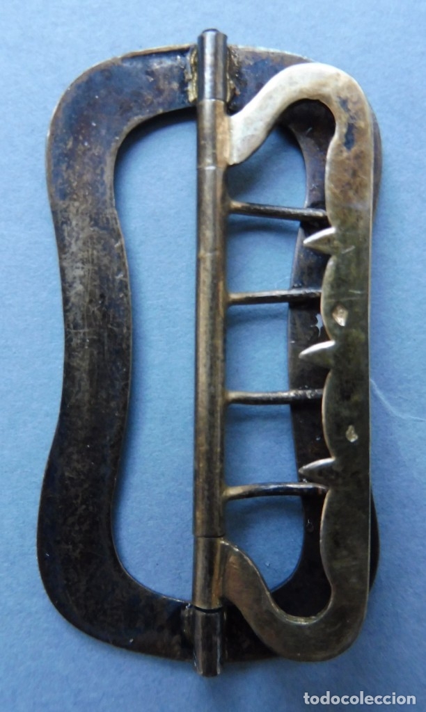 Antig&uuml;edades: ANTIGUA HEBILLA DE PLATA   S. XIX - Foto 2
