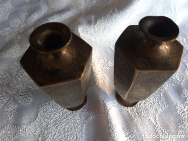Antig&uuml;edades: Jarrones bronce japoneses peque&ntilde;os - Foto 4