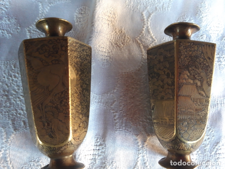 Antig&uuml;edades: Jarrones bronce japoneses peque&ntilde;os - Foto 5