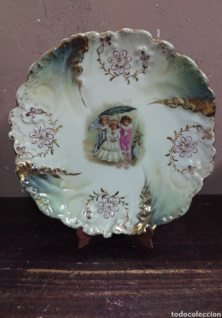 Antig&uuml;edades: Antiguo plato finamente decorado - Foto 1