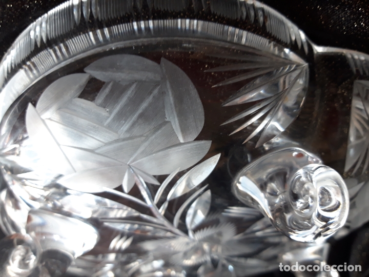 Antig&uuml;edades: Centro mesa cristal tallado - Foto 4