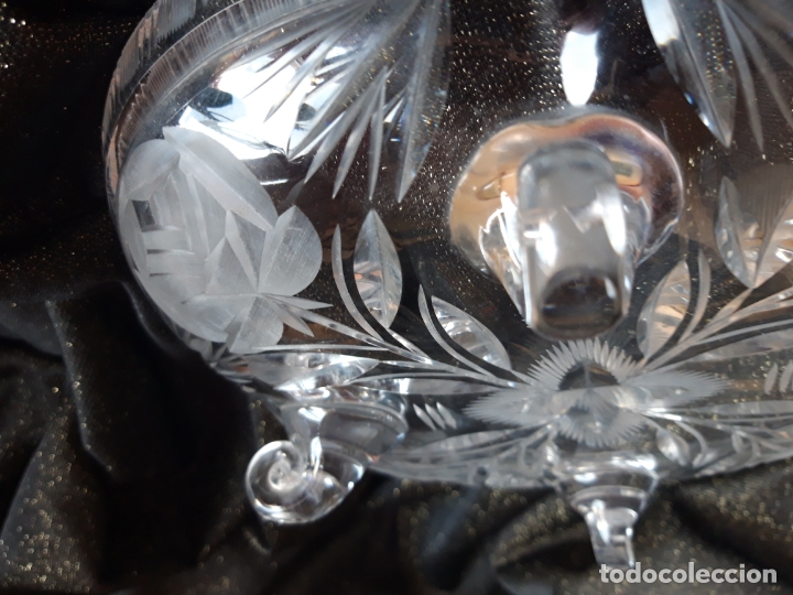 Antig&uuml;edades: Centro mesa cristal tallado - Foto 16