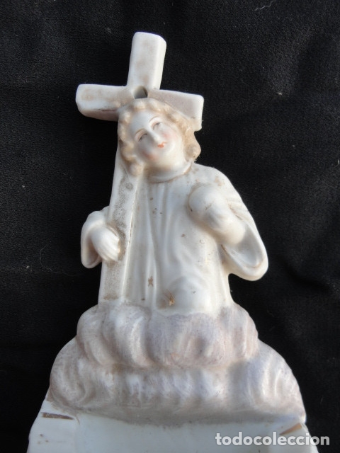 Antig&uuml;edades: ANTIGUA BENDITERA DE PORCELANA. - Foto 2