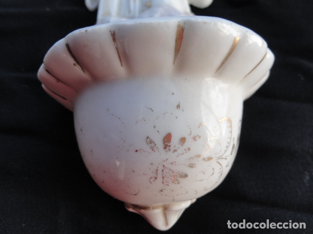 Antig&uuml;edades: ANTIGUA BENDITERA DE PORCELANA. - Foto 3