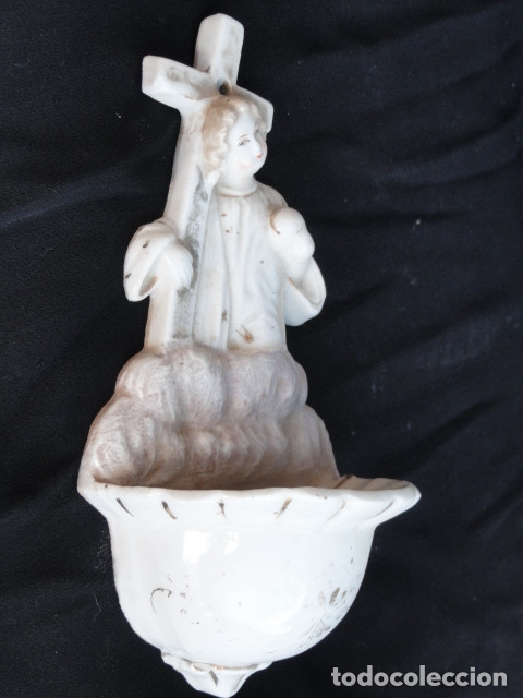 Antig&uuml;edades: ANTIGUA BENDITERA DE PORCELANA. - Foto 4