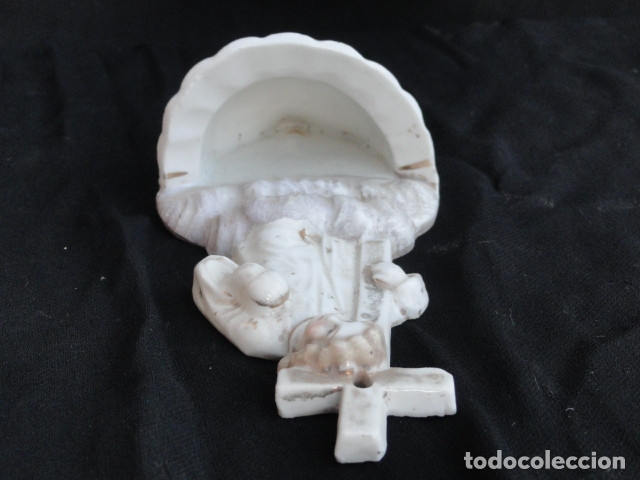 Antig&uuml;edades: ANTIGUA BENDITERA DE PORCELANA. - Foto 5