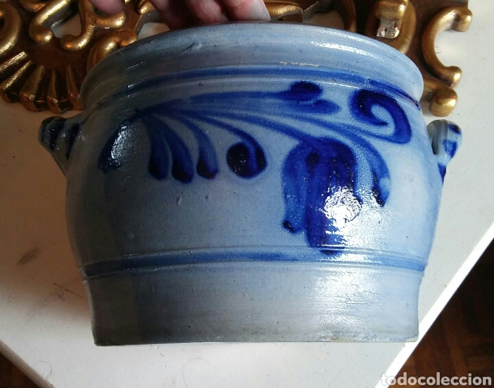 Antig&uuml;edades: Tarro o bote grande en gres - 21.5 cm - Foto 4