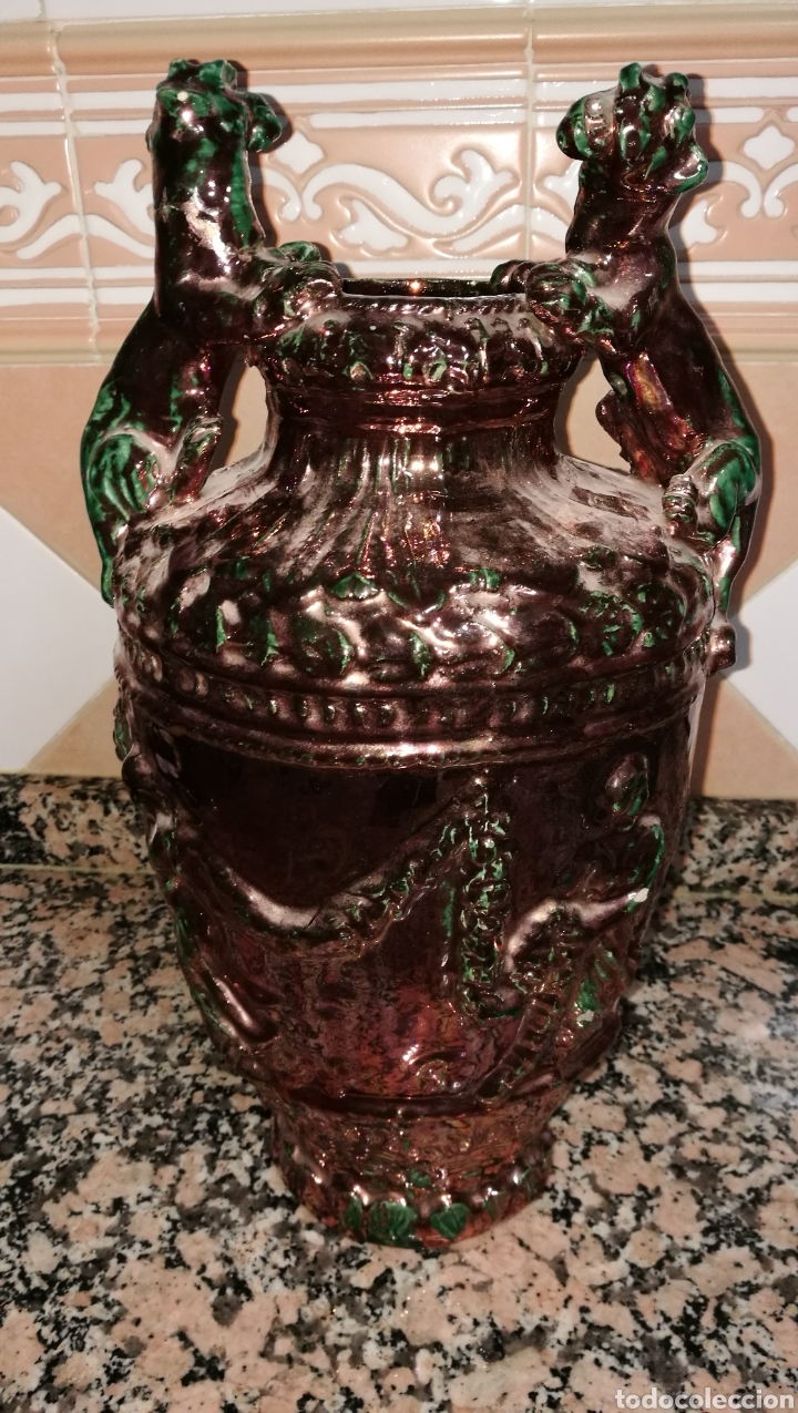 Antig&uuml;edades: EXCELENTE JARRON DE TRIANA DE REFLEJOS - Foto 1