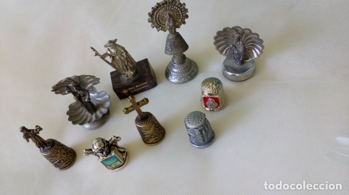 Antig&uuml;edades: LOTE DE 9 PEQUE&Ntilde;OS OBJETOS DE  SANTOS, VIRGENES.. - Foto 1