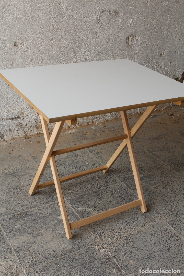 Antig&uuml;edades: mesa de madera plegable - Foto 3