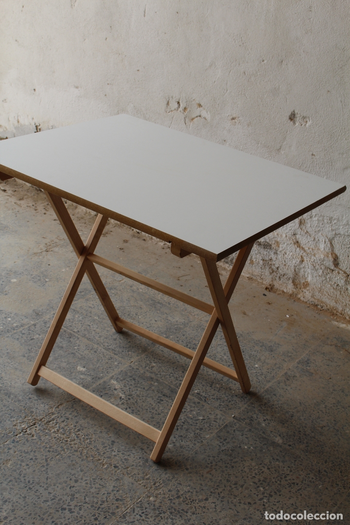Antig&uuml;edades: mesa de madera plegable - Foto 4