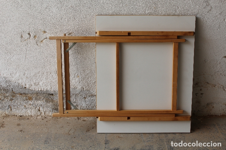 Antig&uuml;edades: mesa de madera plegable - Foto 5