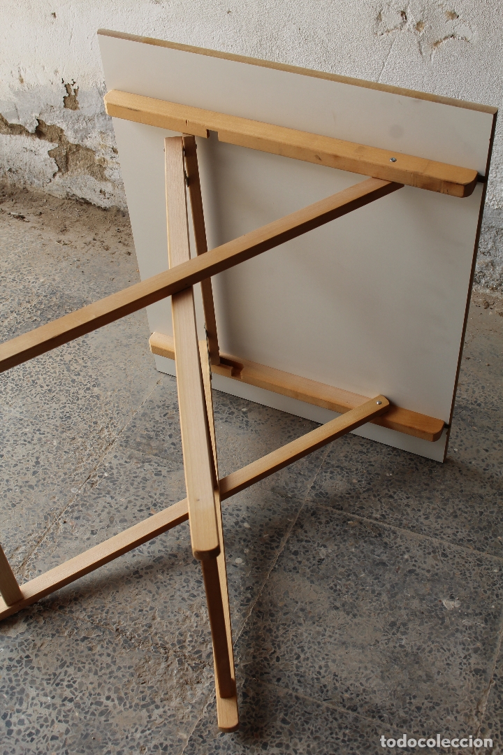Antig&uuml;edades: mesa de madera plegable - Foto 6
