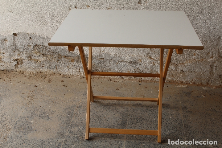 Antig&uuml;edades: mesa de madera plegable - Foto 1