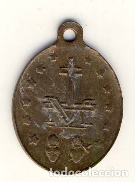 Antig&uuml;edades: INMACULADA CONCEPCI&Oacute;N.- BRONCE.- 23 X 19 MM. - Foto 2
