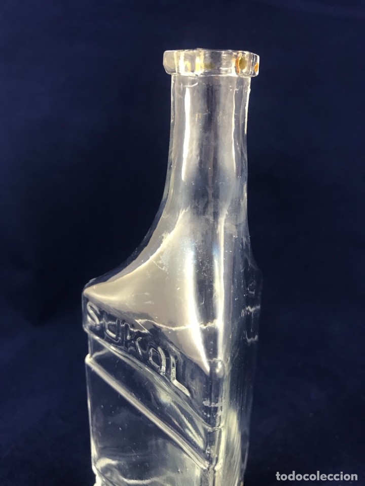 Antig&uuml;edades: RAR&Iacute;SIMA ANTIGUA BOTELLA O FRASCO TRIANGULAR SUKOL - Foto 4