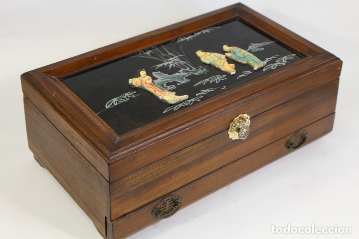 Antig&uuml;edades: caja joyero oriental - Foto 2