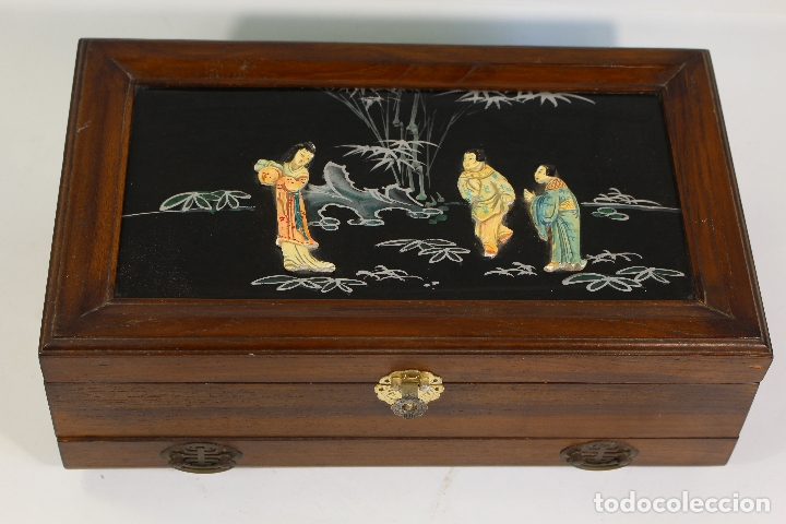 Antig&uuml;edades: caja joyero oriental - Foto 4