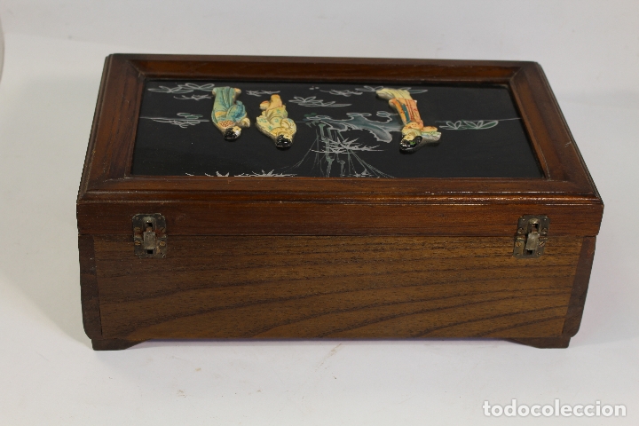 Antig&uuml;edades: caja joyero oriental - Foto 9