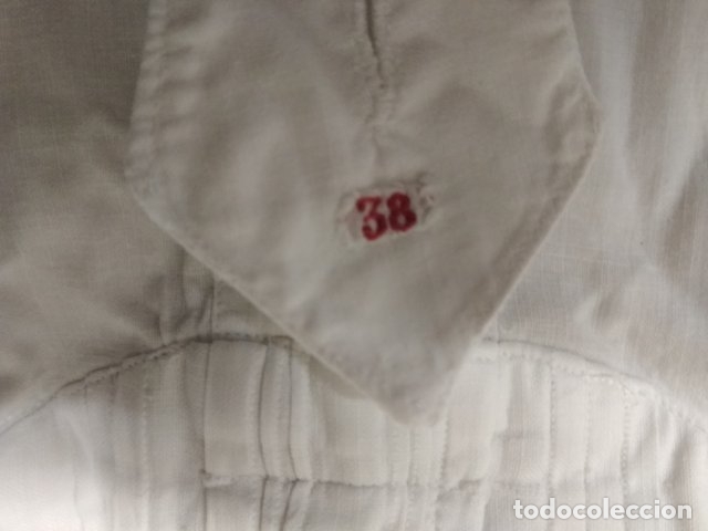 Antig&uuml;edades: ANTIGUA CAMISA DE ALGODON CON TABLAS TALLA 38 - Foto 2
