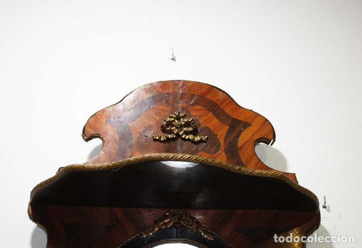 Antig&uuml;edades: ESPEJO ANTIGUO DE MADERA Y BRONCE ESTILO NAPOLE&Oacute;N - Foto 6