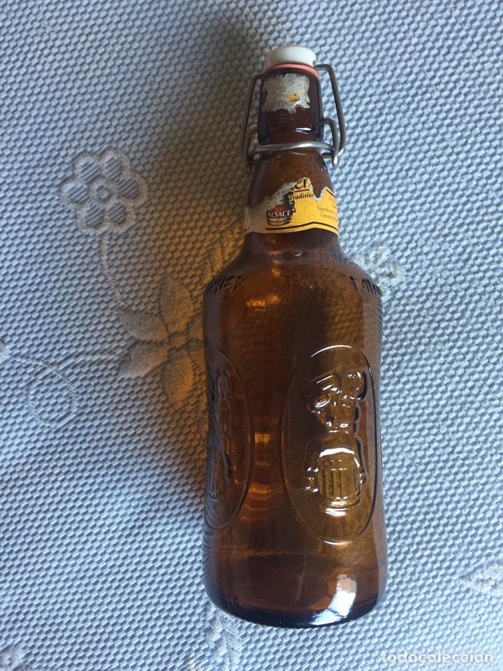 Antiques: Botella tap&oacute;n de china cerveza FISCHER