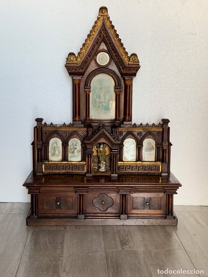 Antig&uuml;edades: - ANTIGUO RETABLO -CAPILLA - Foto 2
